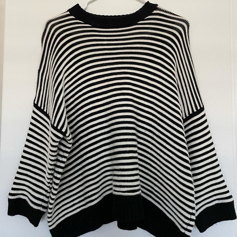 Black and White Striped Sweater